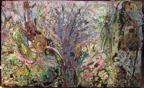 Winter Garden; 1998; oil & collage; 36
